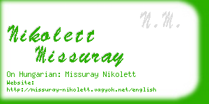 nikolett missuray business card